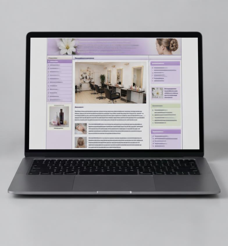 Websites voor salons concept, before